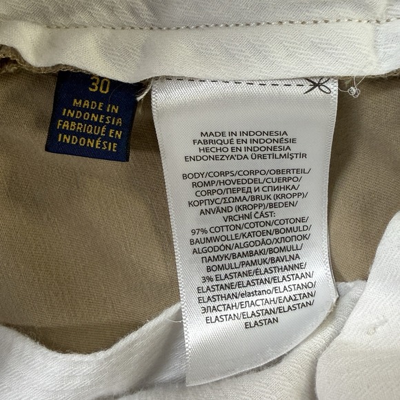 Polo Ralph Lauren Stretch Classic Fit Khaki Chino Shorts Mens 30 Preppy Golf - Picture 3 of 7